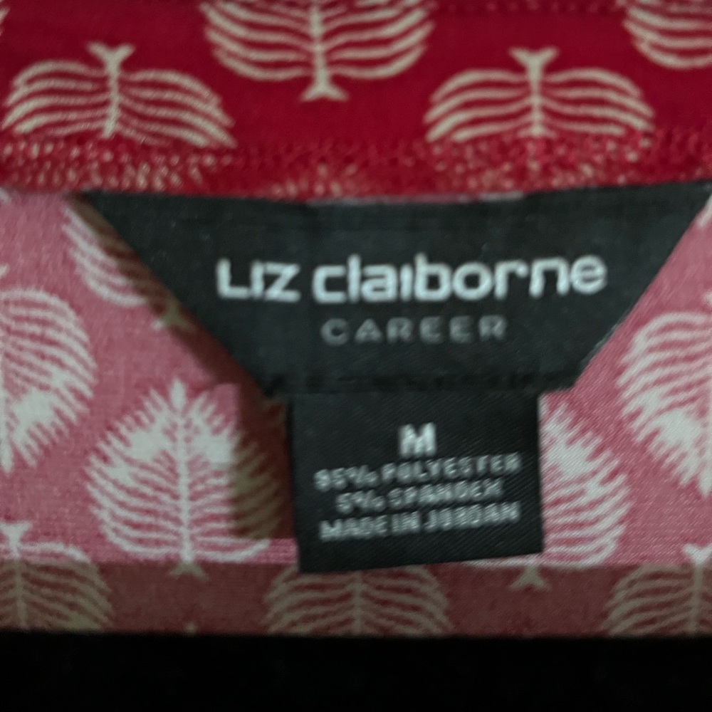 Liz Claiborne Fuchsia Short-Sleeve Tie-Front Blouse - Picture 4 of 5